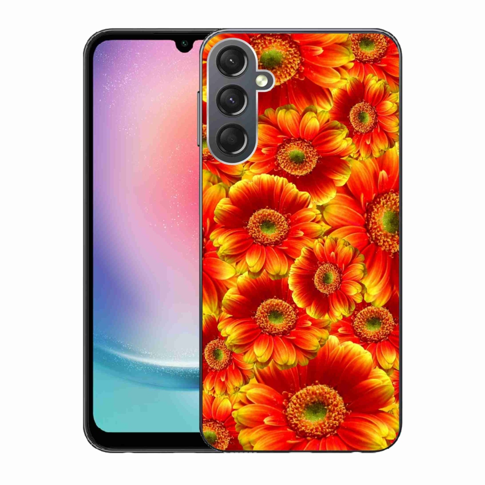 Gelový kryt mmCase na Samsung Galaxy A24 - gerbera 1