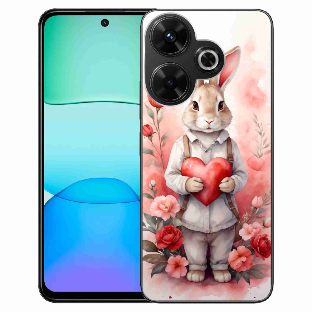 Gelový kryt mmCase na Xiaomi Redmi 13 4G/Poco M6 4G - zajíc se srdíčkem