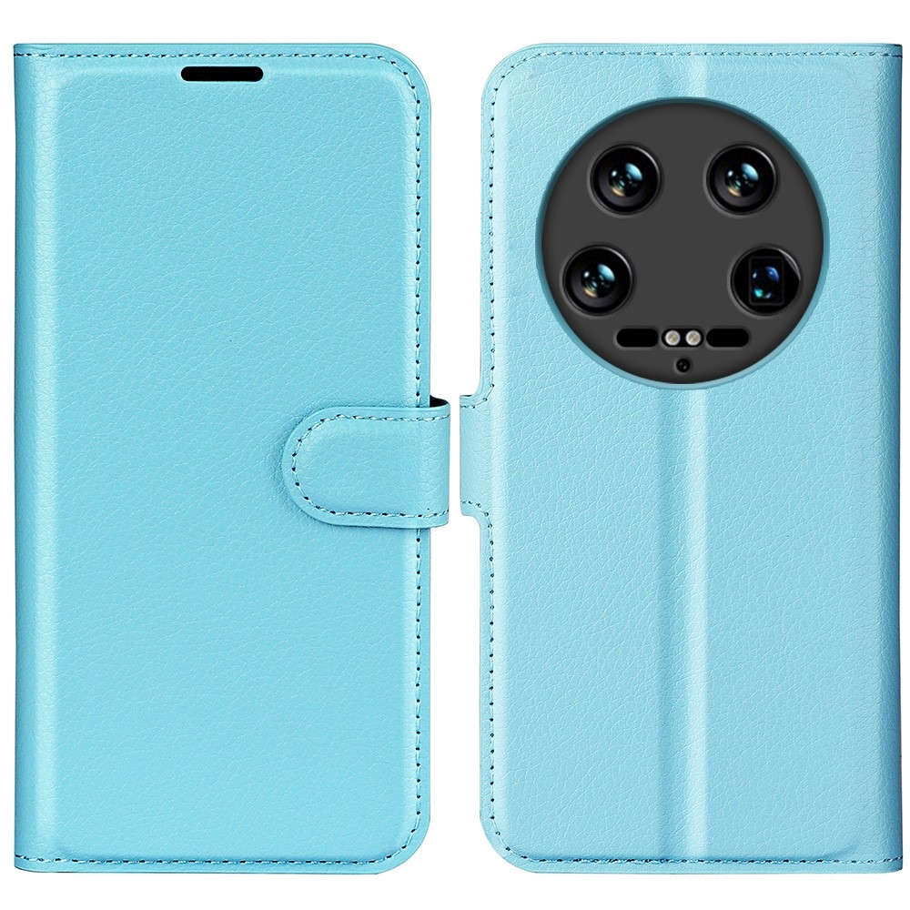 Litchi knížkové pouzdro na Xiaomi 14 Ultra - modré