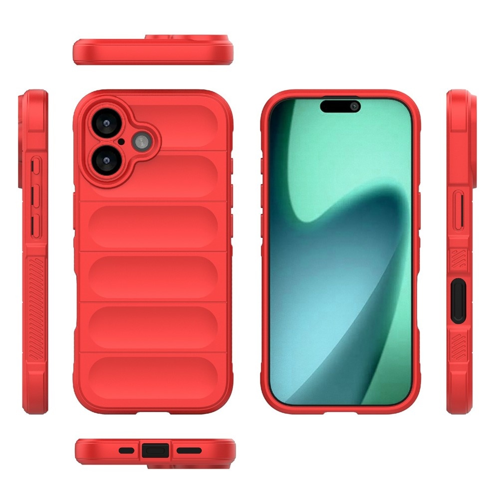 Rugg odolný gelový obal na iPhone 17 - červený