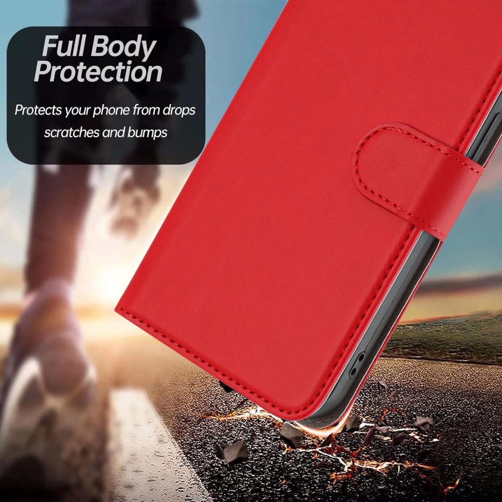 Snap knížkové pouzdro na Xiaomi Redmi 15 4G/5G (171mm) - červené