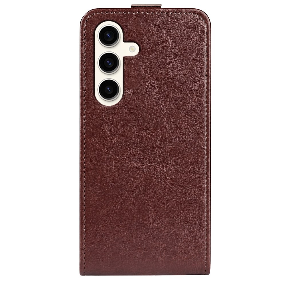 Vertical flipové pouzdro na Samsung Galaxy S24+ - hnědé