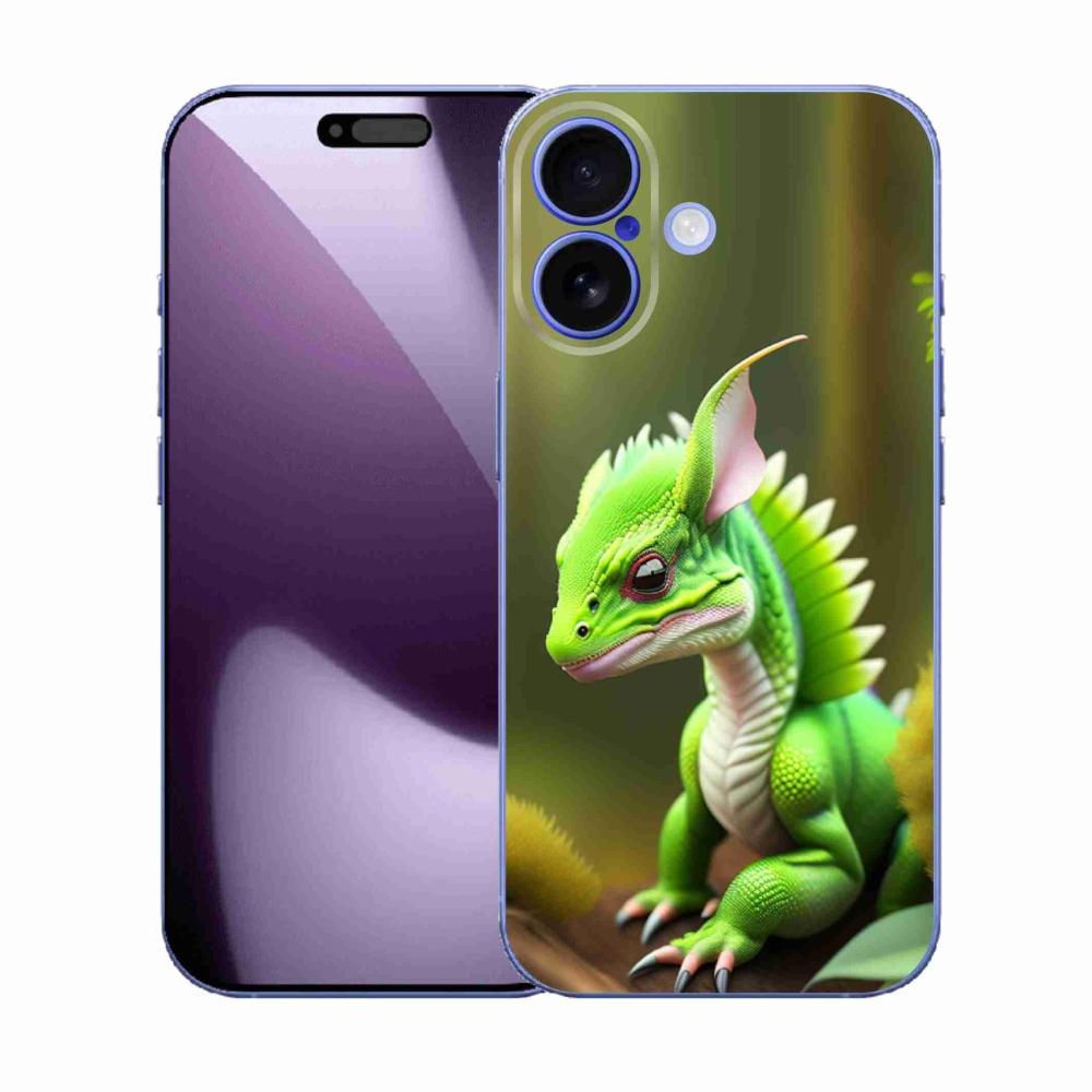 Gelový kryt mmCase na iPhone 17 - zelený dráček