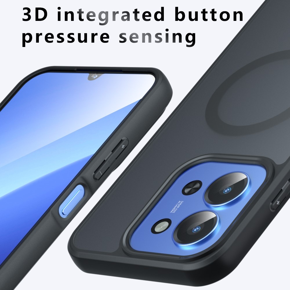 Case matný gelový obal s MagSafe na Xiaomi Redmi 15C 4G/5G (173mm) - černý