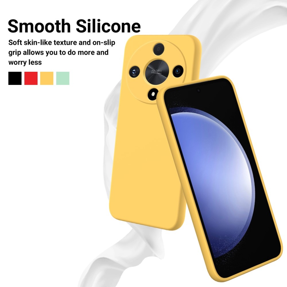 Liquid silikonový obal s poutkem na Honor Magic 6 Lite 5G - žlutý