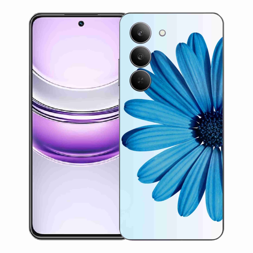 Gelový kryt mmCase na Realme 14x 5G - modrá kopretina