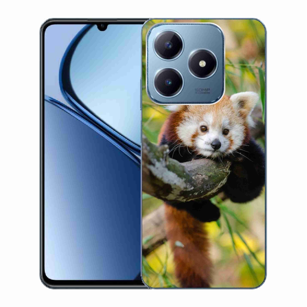 Gelový kryt mmCase na Realme C63 - panda červená