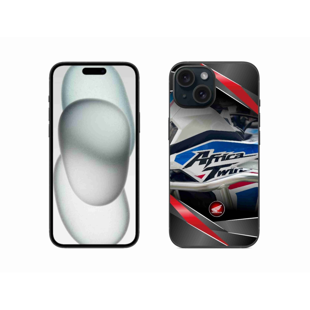 Gelový kryt mmCase na iPhone 15 - motorka honda