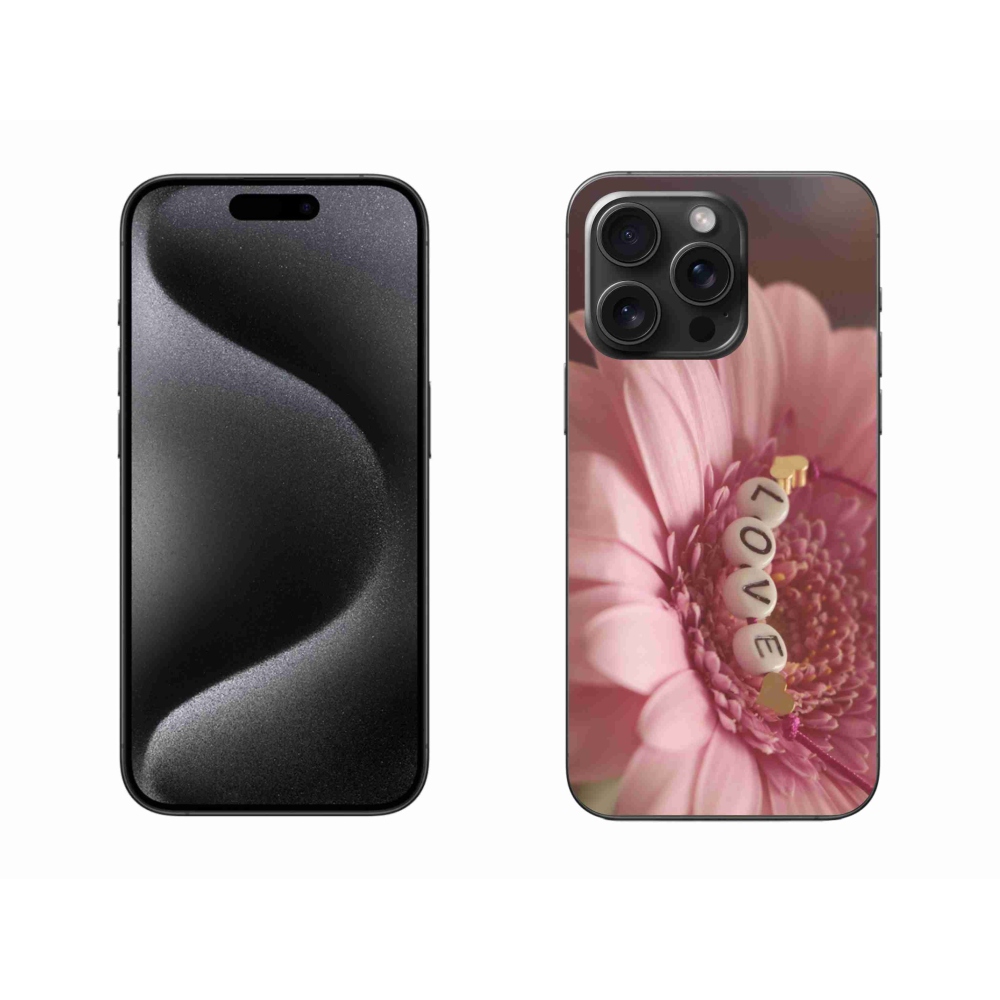 Gelový kryt mmCase na iPhone 15 Pro Max - přívěsek love