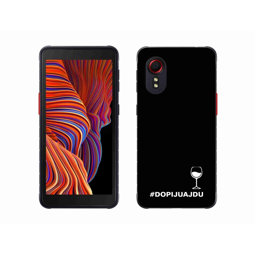Gelový kryt mmCase na Samsung Galaxy Xcover 5 - vinný motiv černé pozadí