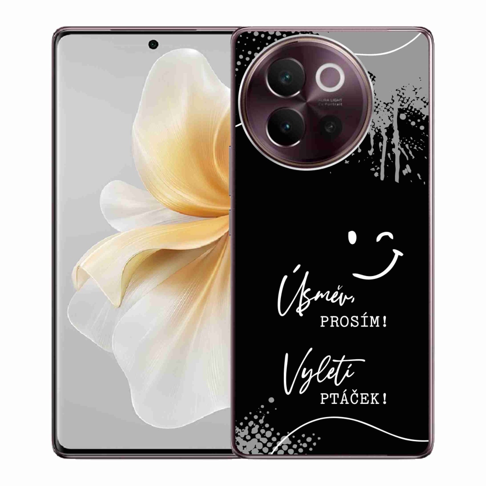 Gelový kryt mmCase na Vivo V40 Lite 5G - vtipný text 4 černé pozadí