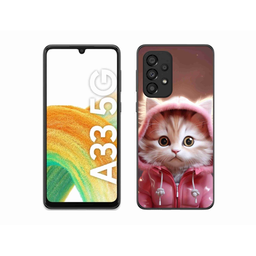 Gelový kryt mmCase na Samsung Galaxy A33 5G - roztomilé kotě 3