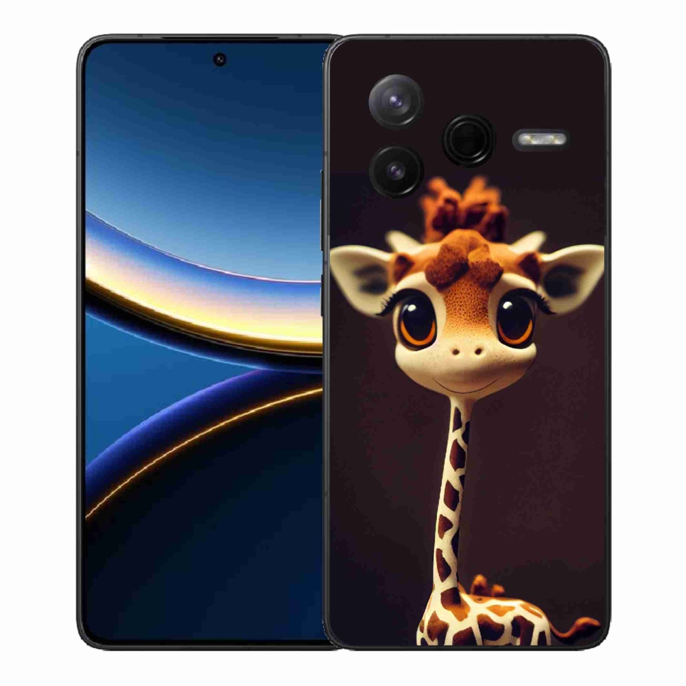 Gelový kryt mmCase na Xiaomi Poco F7 Pro - malá žirafa