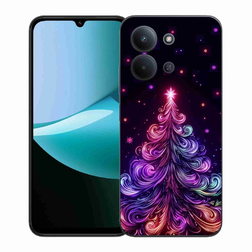Gelový kryt mmCase na Xiaomi Redmi 15C 4G (171mm)/Poco C85 4G (171mm) - neonový vánoční stromek 1