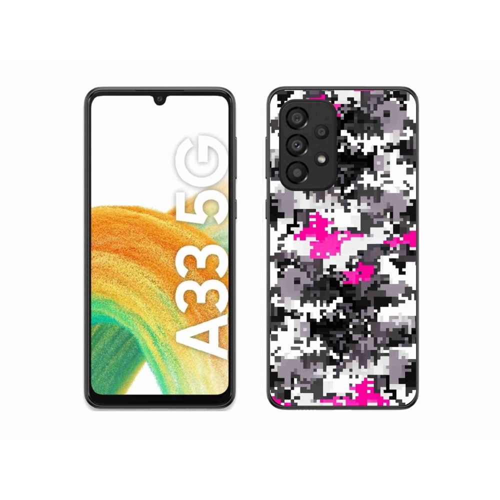 Gelový kryt mmCase na Samsung Galaxy A33 5G - maskáčový vzor 4