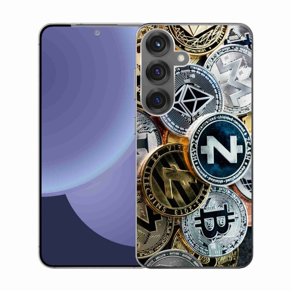 Gelový kryt mmCase na Samsung Galaxy S25 - kryptoměny