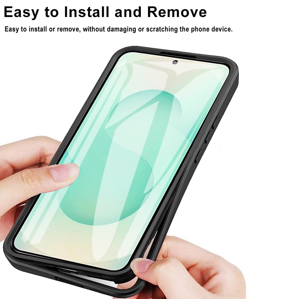 Acryl gelový obal s rámečkem pro ochranou displeje na Samsung Galaxy S25 Edge - černý