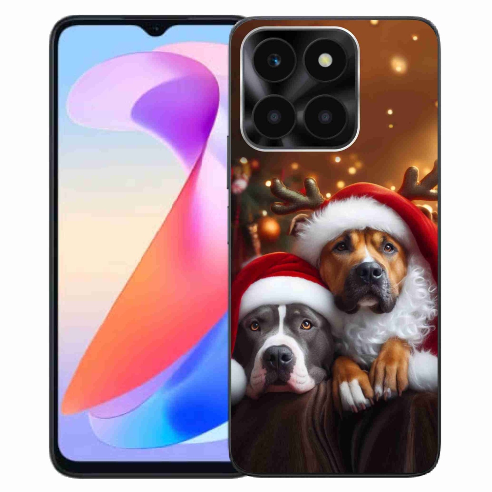 Gelový kryt mmCase na Honor X6a - vánoční psi
