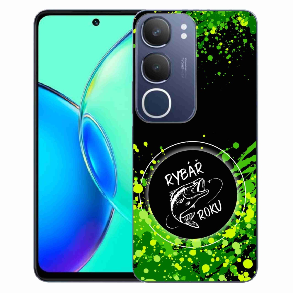Gelový kryt mmCase na Vivo Y19s - rybář roku černé pozadí