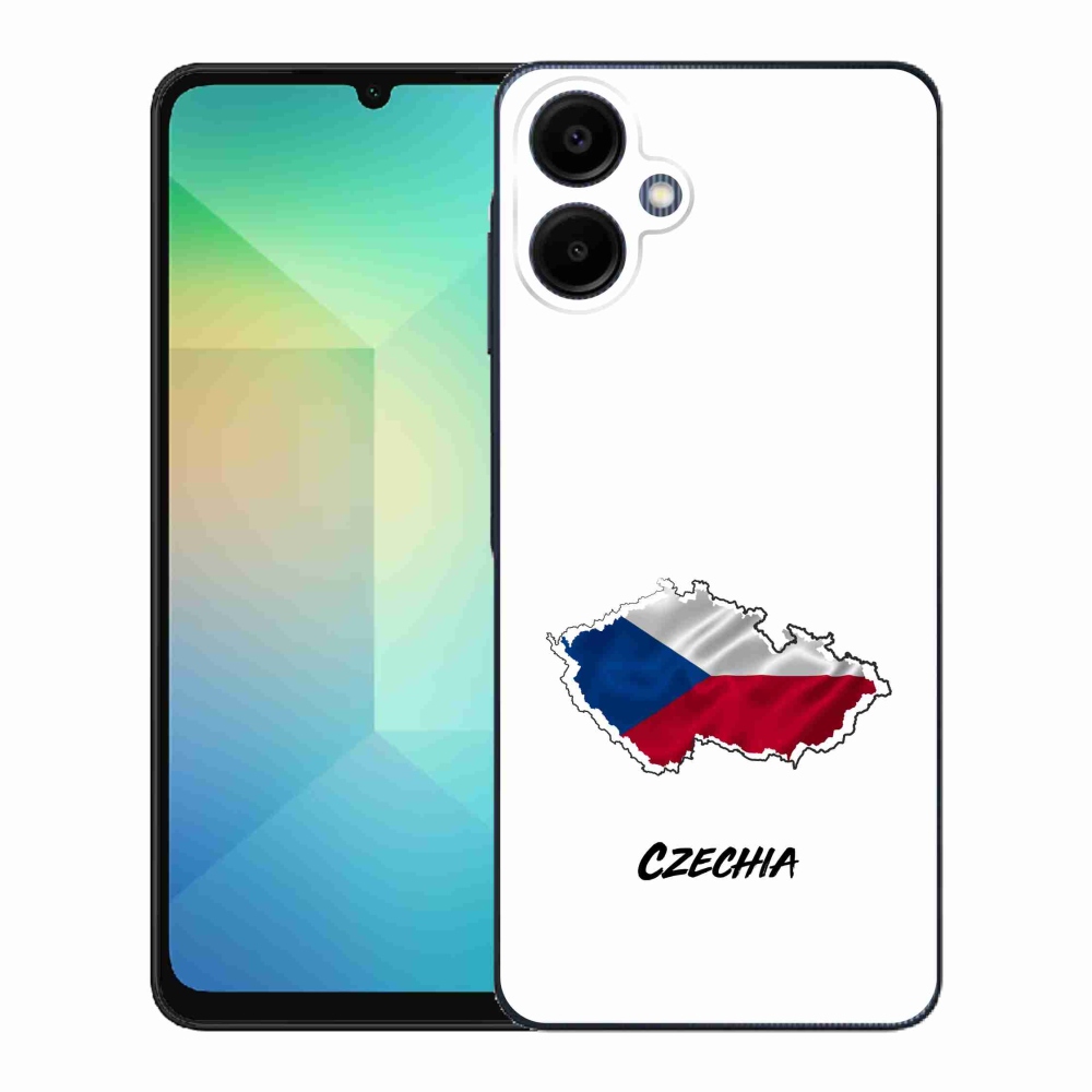 Gelový kryt mmCase na Samsung Galaxy A06 4G - Czechia bílé pozadí