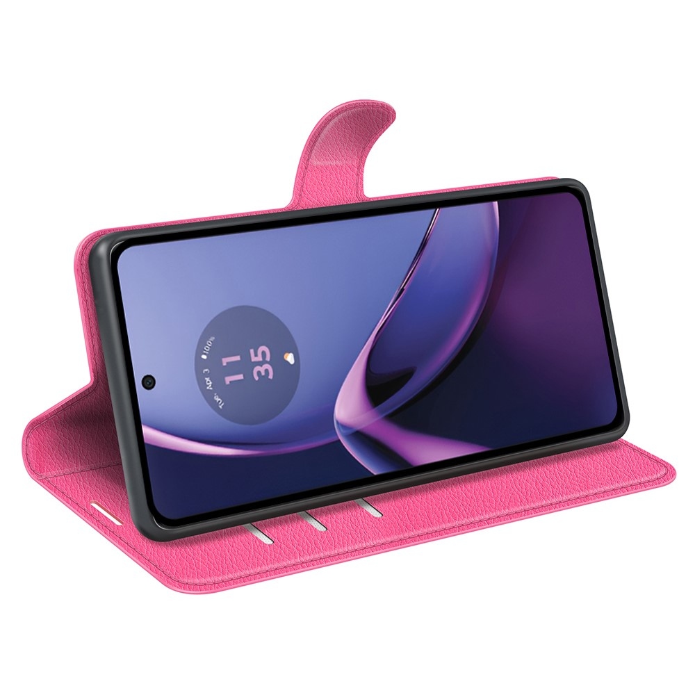 Litchi knížkové pouzdro na Motorola Moto G84 5G - rose
