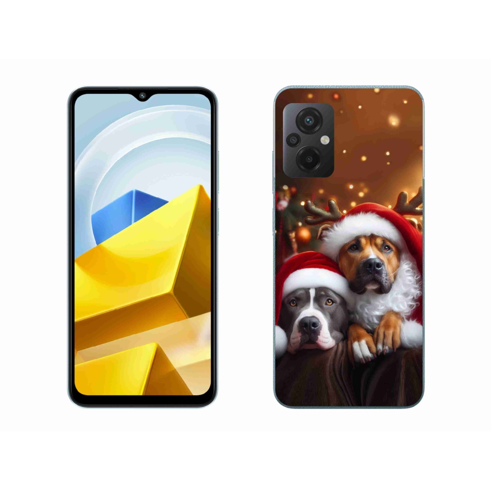Gelový kryt mmCase na Xiaomi Poco M5 4G - vánoční psi