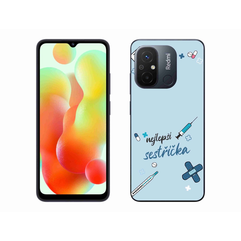 Gelový kryt mmCase na Xiaomi Redmi 12C - nejlepší sestřička modré pozadí