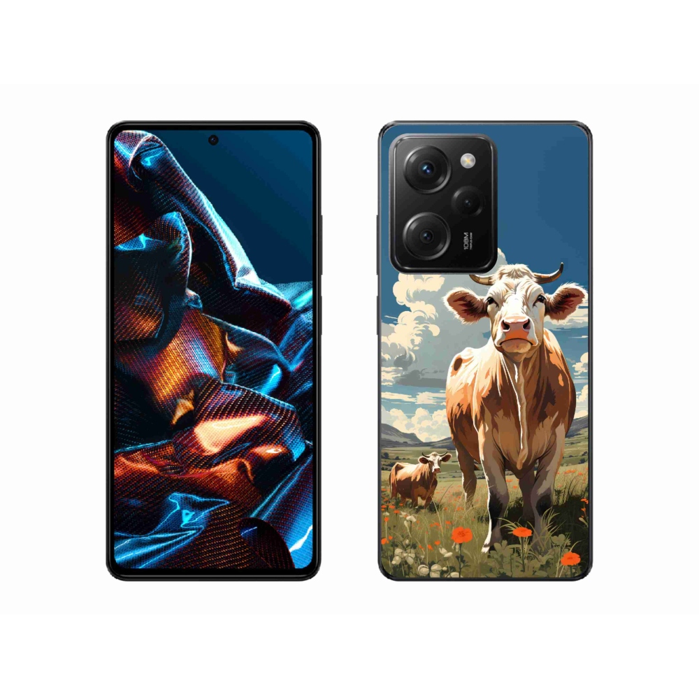 Gelový kryt mmCase na Xiaomi Poco X5 Pro 5G - krávy na louce