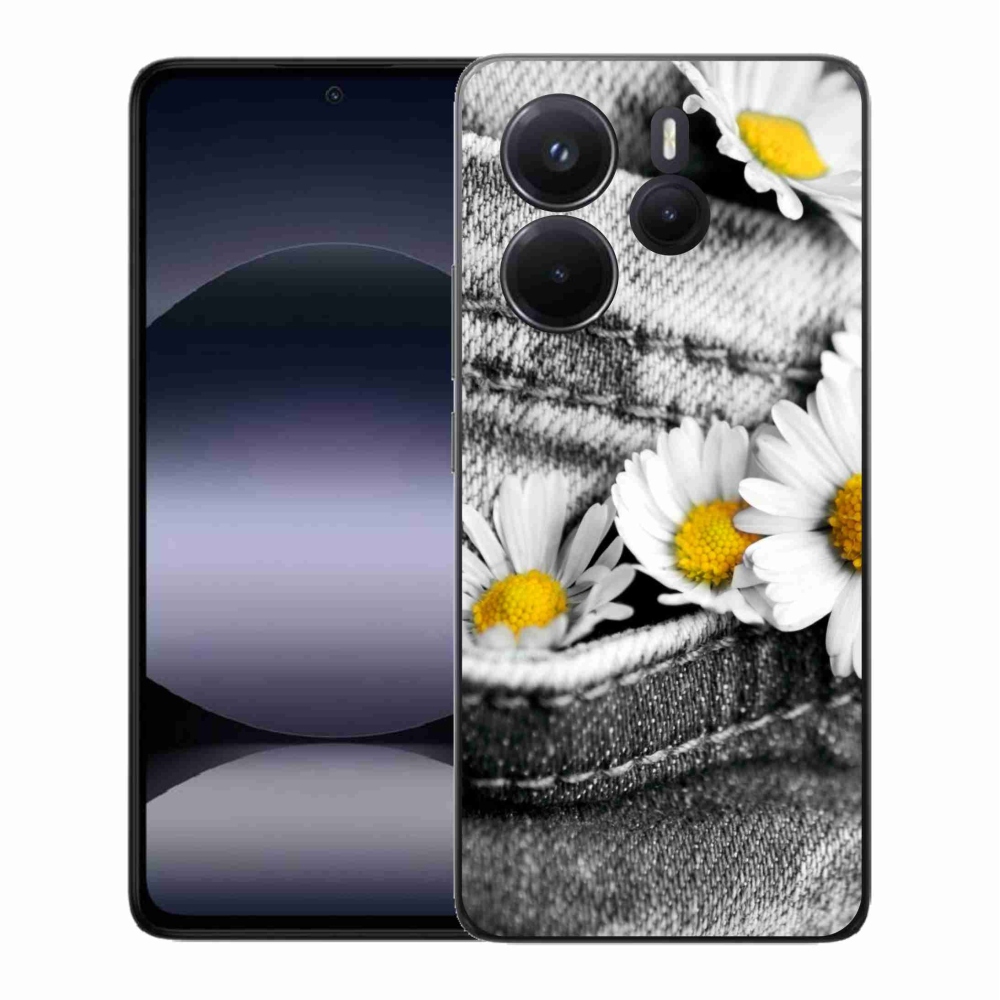 Gelový kryt mmCase na Xiaomi Redmi Note 14 - kopretiny
