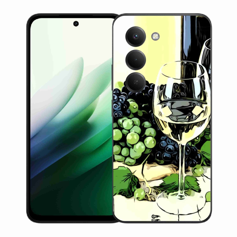Gelový kryt mmCase na Xiaomi Redmi 15 5G (169mm) - sklenka vína