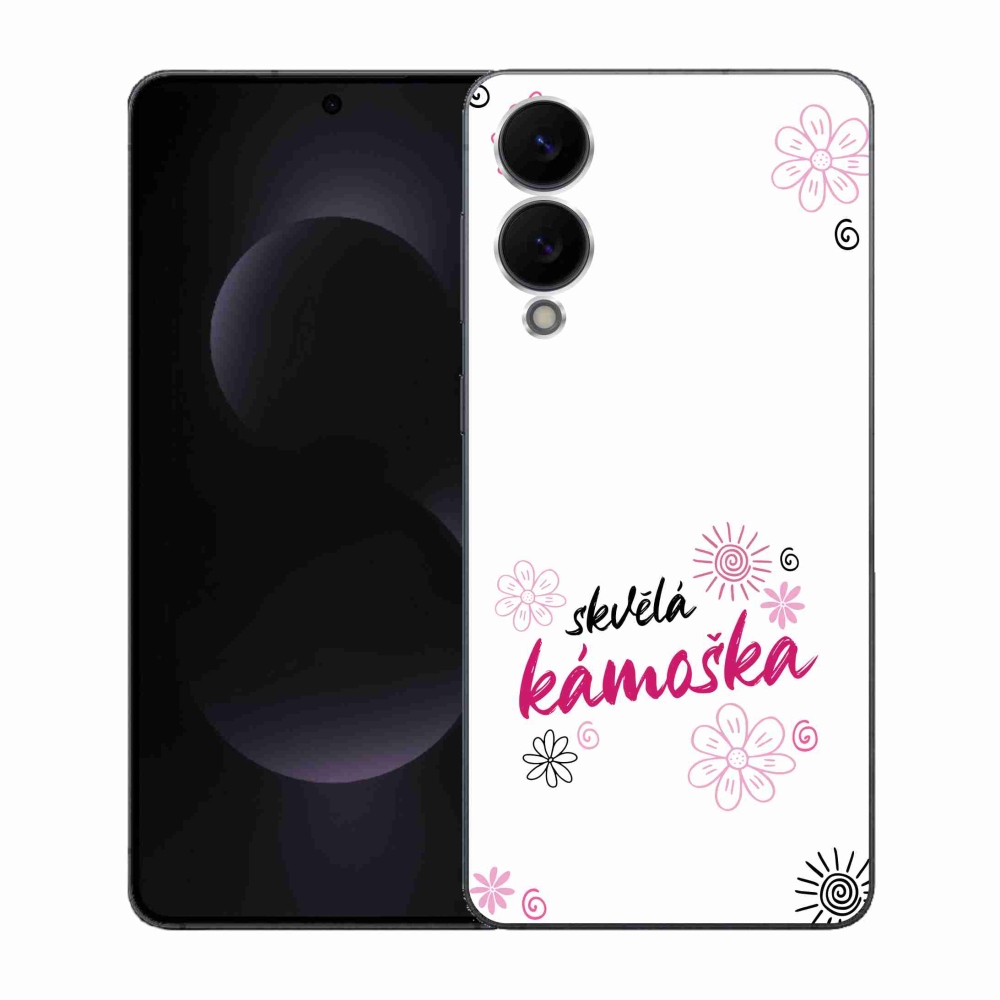 Gelový kryt mmCase na Samsung Galaxy S25 Edge - skvělá kámoška bílé pozadí