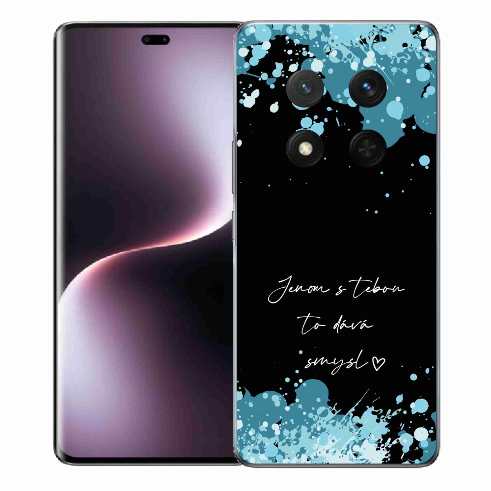 Gelový kryt mmCase na Honor Magic 7 Lite 5G - zamilovaný text černé pozadí