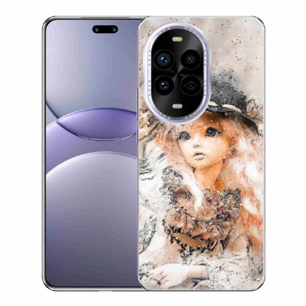 Gelový kryt mmCase na Huawei Nova 13 Pro 5G - holčička s kloboukem
