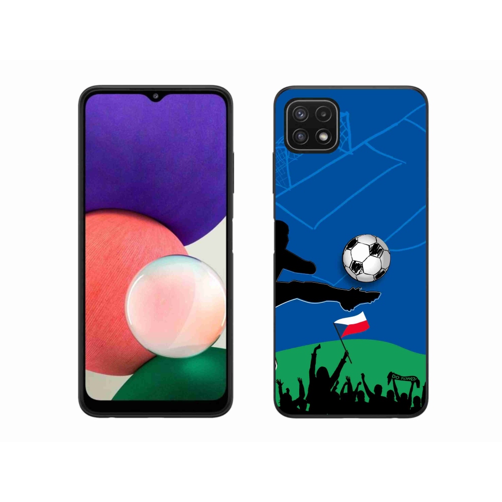 Gelový kryt mmCase na Samsung Galaxy A22 5G - fanoušci fotbalu