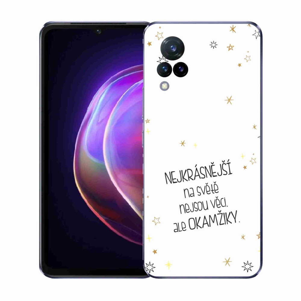 Gelový kryt mmCase na Vivo V21 4G/5G - citát 4 bílé pozadí