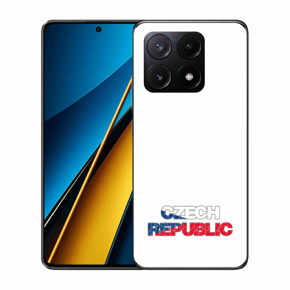 Gelový kryt mmCase na Xiaomi Poco X6 Pro 5G - Czech Republic bílé pozadí
