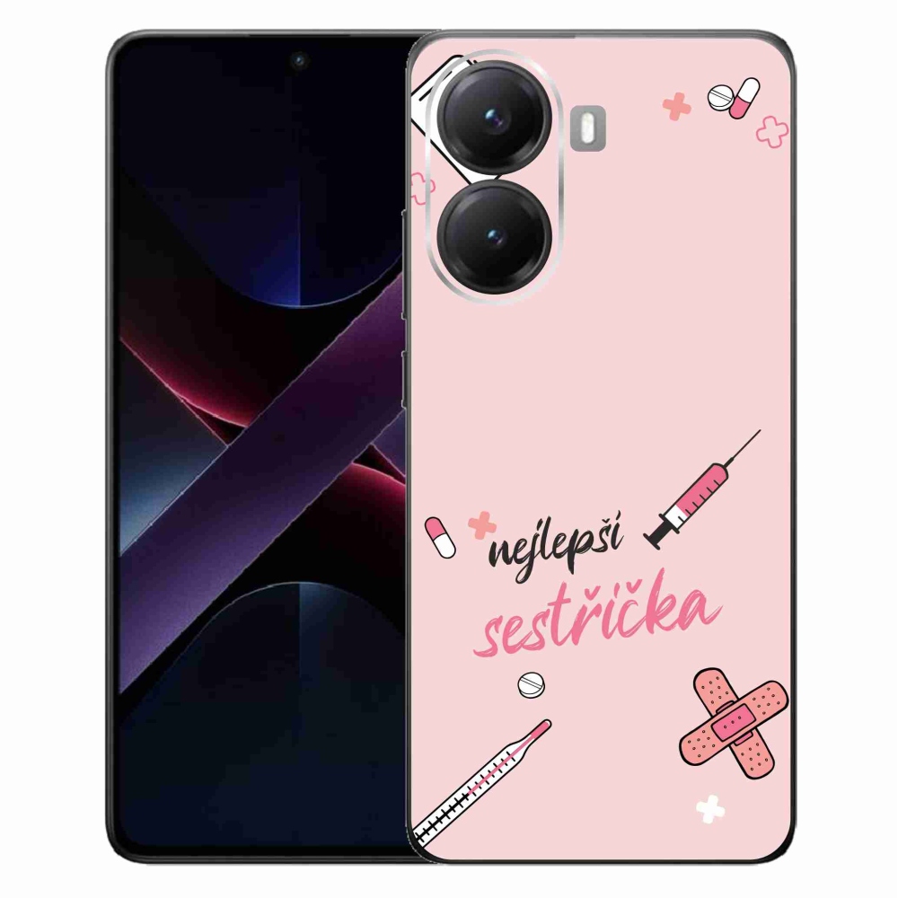 Gelový kryt mmCase na Xiaomi Poco X7 Pro 5G - nejlepší sestřička růžové pozadí
