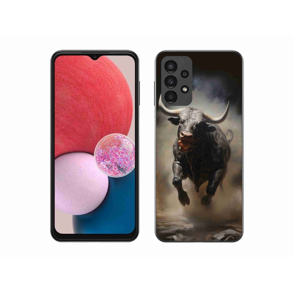 Gelový kryt mmCase na Samsung Galaxy A13 4G - rozzuřený býk