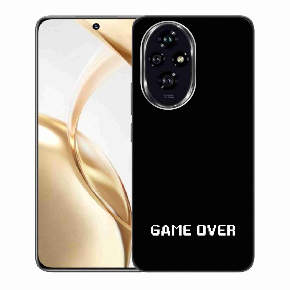 Gelový kryt mmCase na Honor 200 5G - game over černé pozadí