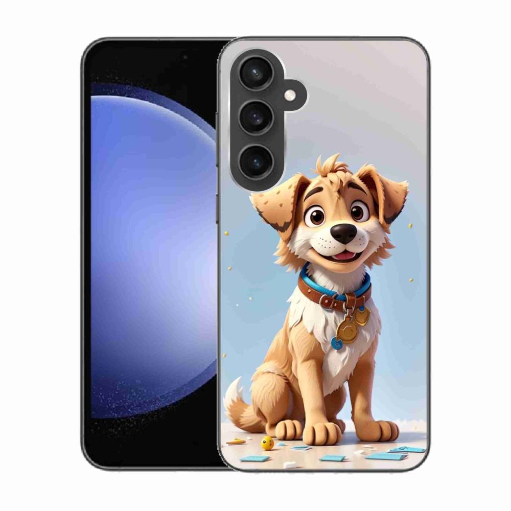 Gelový kryt mmCase na Samsung Galaxy S23 FE - kreslené štěně