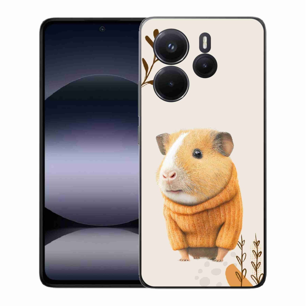 Gelový kryt mmCase na Xiaomi Redmi Note 14 - morče ve svetru