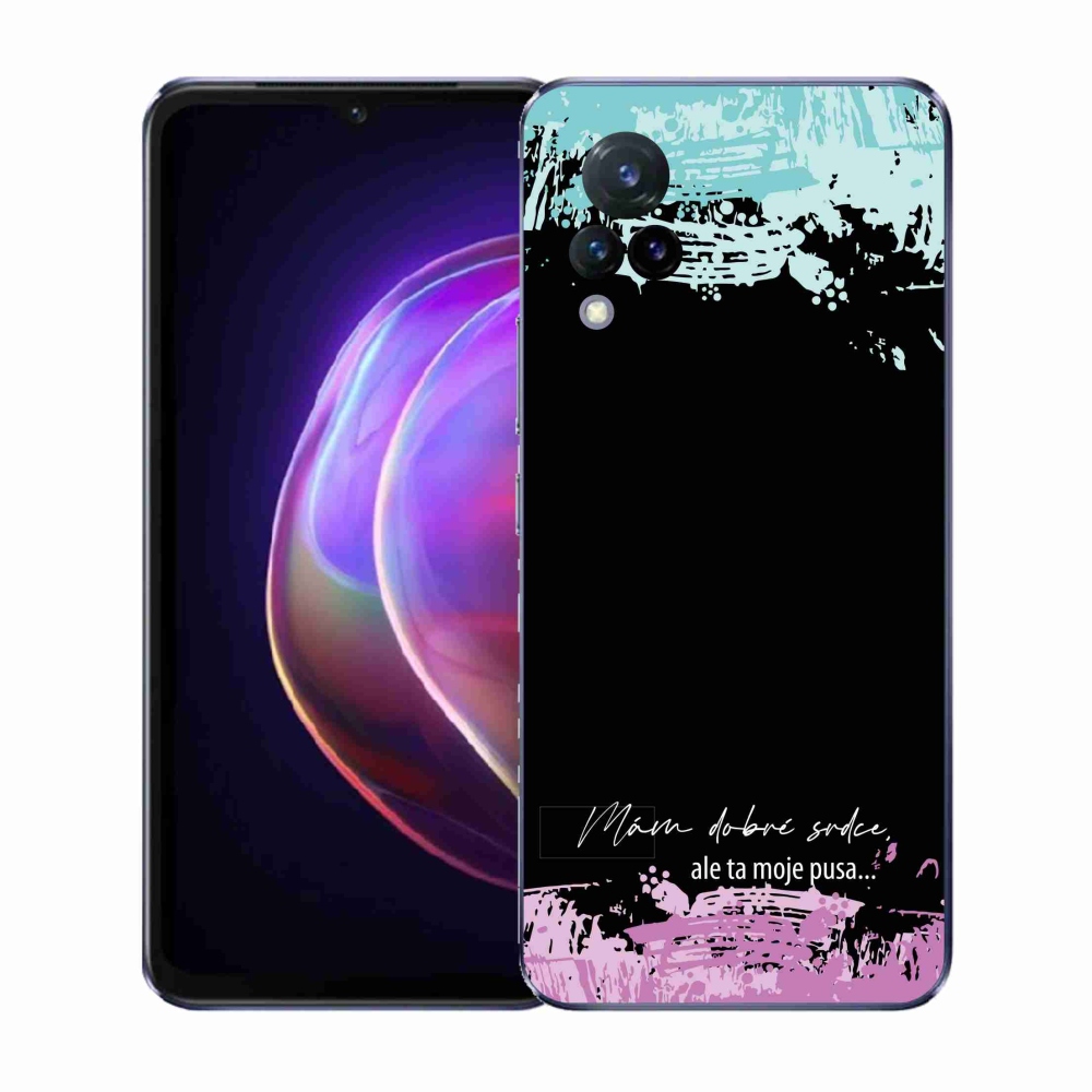 Gelový kryt mmCase na Vivo V21 4G/5G - vtipný text 3 černé pozadí