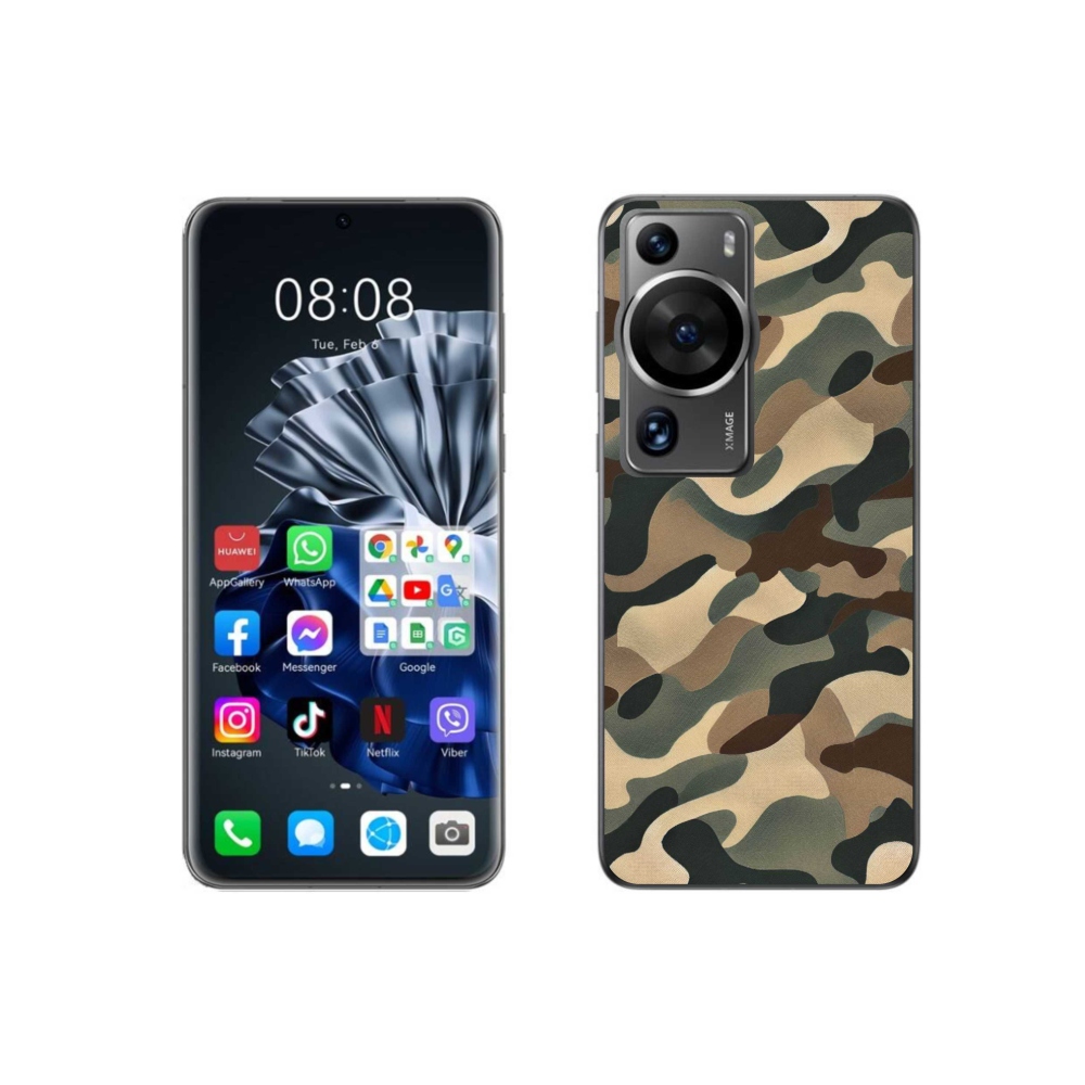 Gelový kryt mmCase na Huawei P60 Pro - maskáčový vzor 11