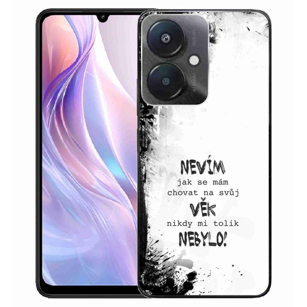 Gelový kryt mmCase na Xiaomi Redmi 13C 5G  - vtipný text 14 bílé pozadí