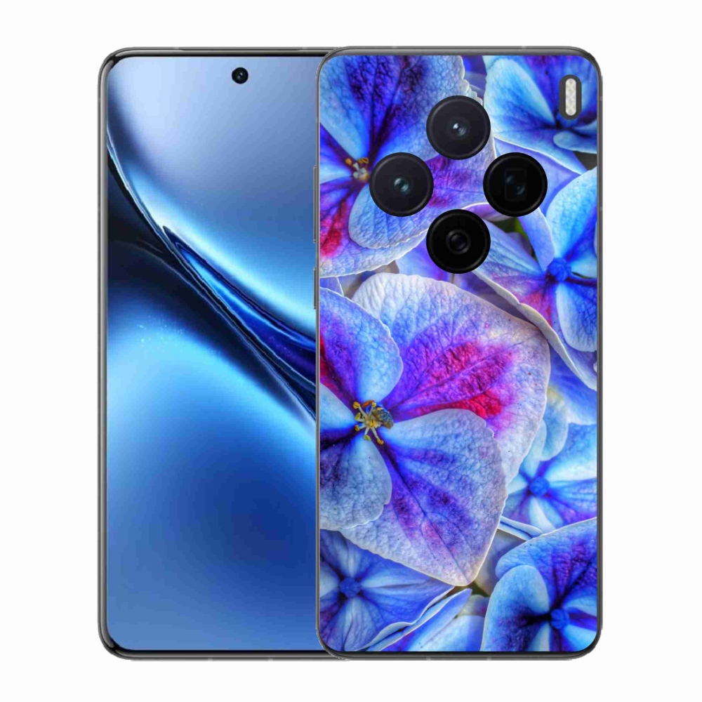 Gelový kryt mmCase na Vivo X200 5G - modré květy 1