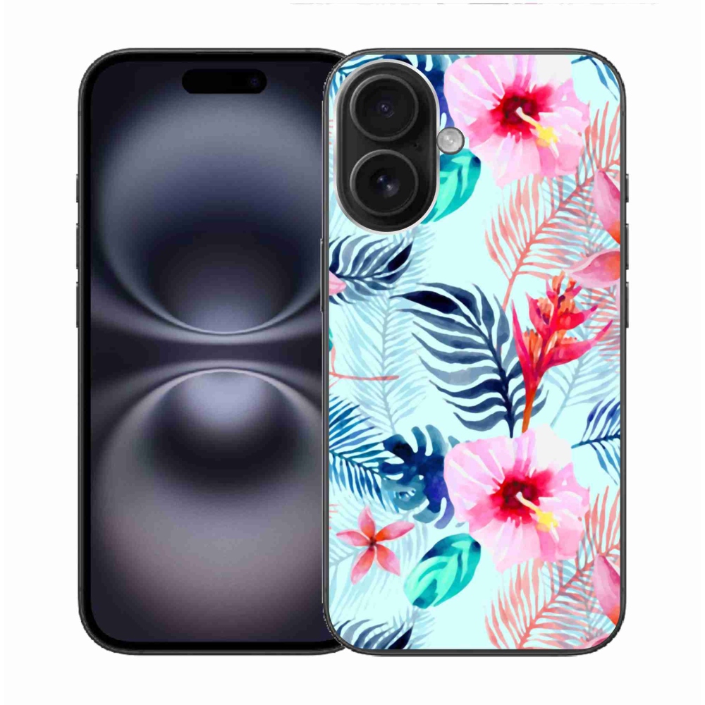 Gelový kryt mmCase na iPhone 16 - květiny