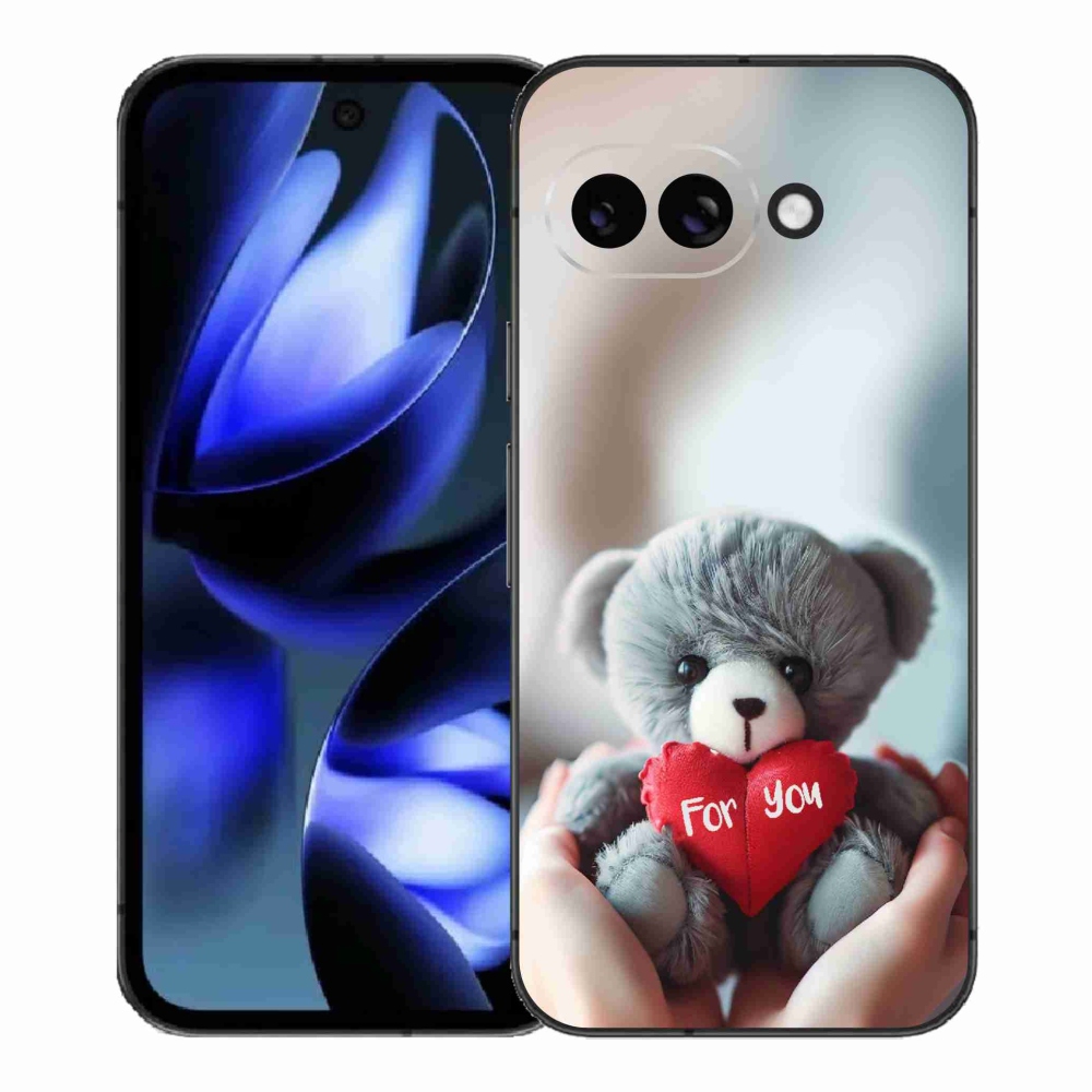 Gelový kryt mmCase na Google Pixel 9a - medvídek pro zamilované