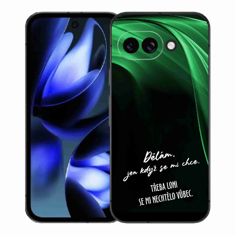 Gelový kryt mmCase na Google Pixel 9a - vtipný text 12 černé pozadí