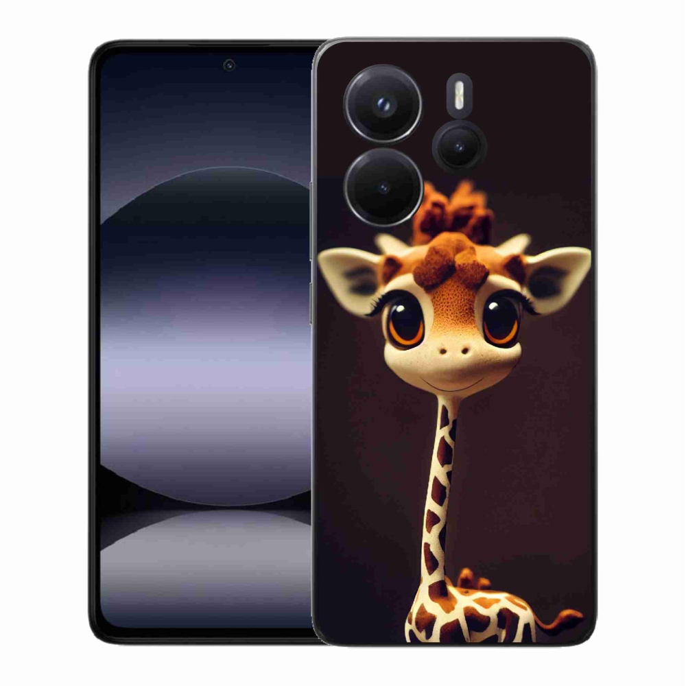 Gelový kryt mmCase na Xiaomi Redmi Note 14 - malá žirafa