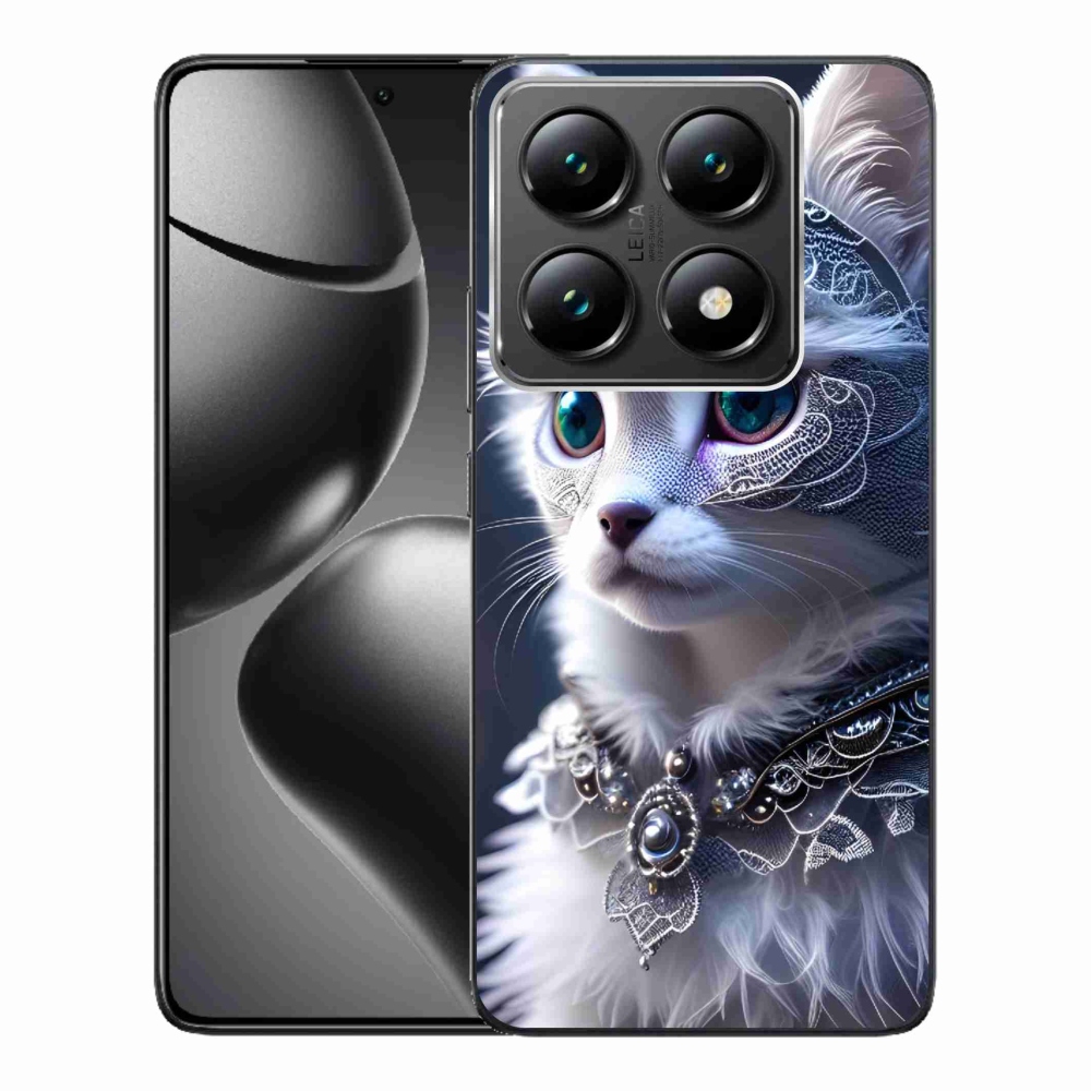 Gelový kryt mmCase na Xiaomi 14T Pro - bílá kočka